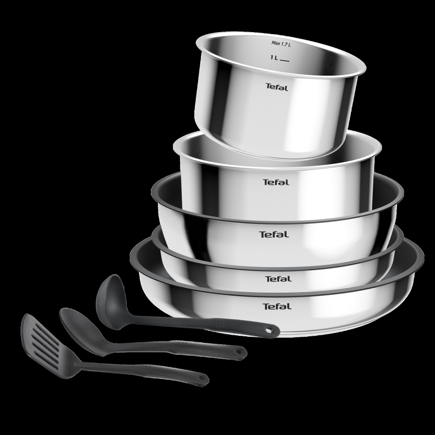 Tefal - Ensemble de 9 pièces INGENIO COOK en inox