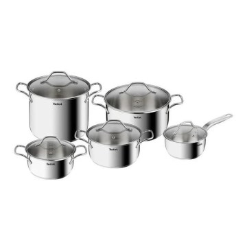 Tefal - Ensemble de casseroles 10 pce INTUITION acier inoxydable