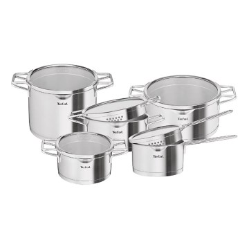 Tefal - Ensemble de casseroles 10 pièces NORDICA en inox
