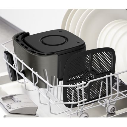 Tefal - Friteuse à air chaud 5 l EASY FRY SILENCE COAL 1400-1670W/230V