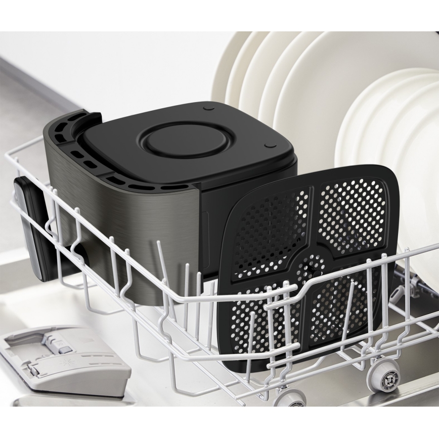 Tefal - Friteuse à air chaud 5 l EASY FRY SILENCE COAL 1400-1670W/230V