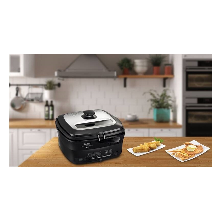 Tefal - Frituur 2 l VERSALION DE LUXE 7in1 1600W/230V zwart