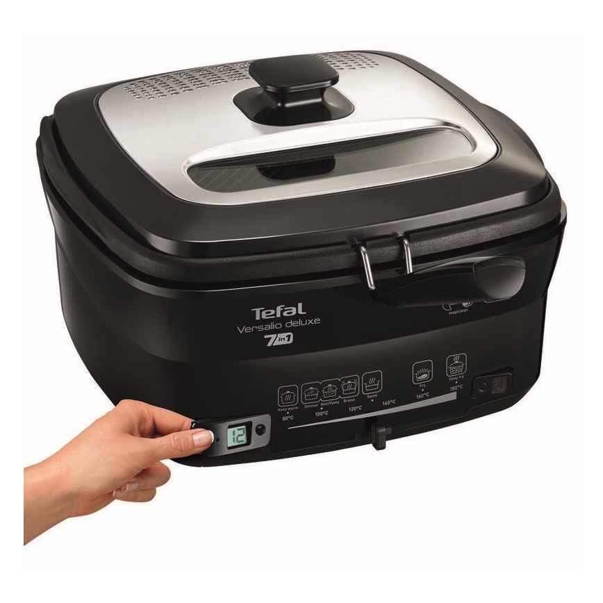 Tefal - Frituur 2 l VERSALION DE LUXE 7in1 1600W/230V zwart