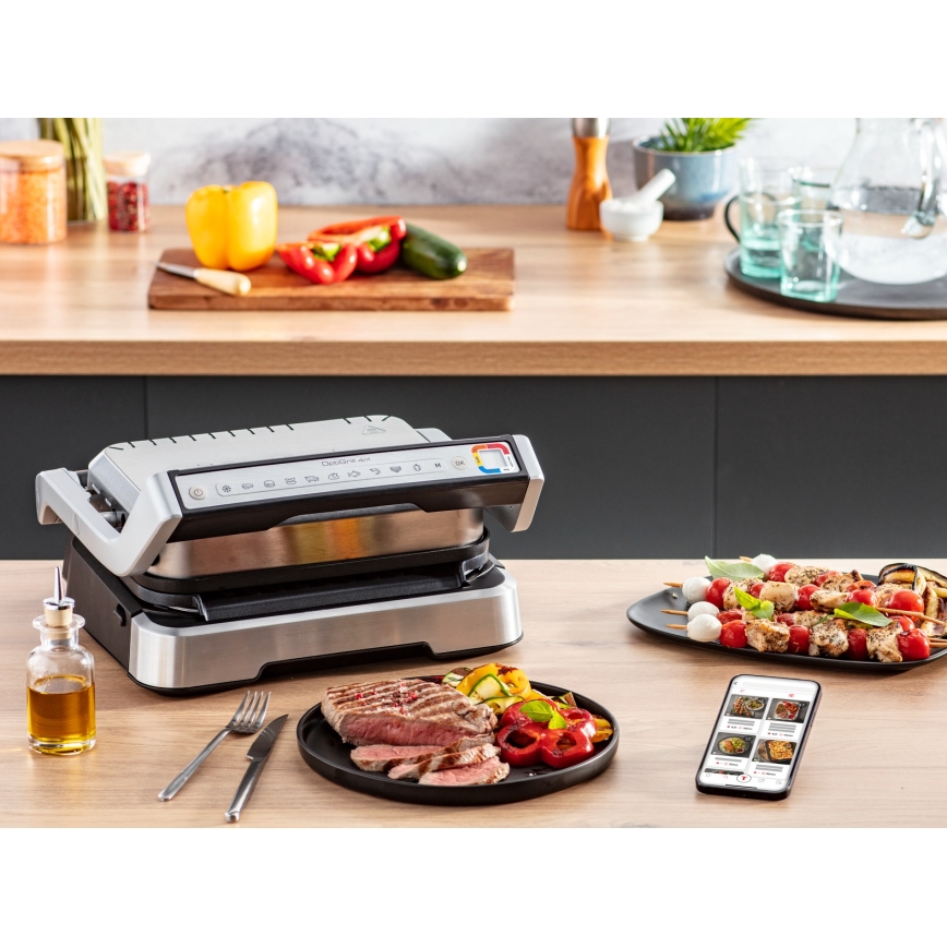 Tefal - Gril de contact OPTIGRILL 2100W/230V chrome mat