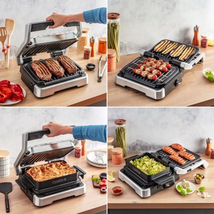 Tefal - Gril de contact OPTIGRILL 2100W/230V chrome mat