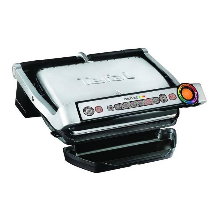 Tefal - Grill de contact OPTIGRILL+ INOX WAFFLES 2000W/230V noir/chrome