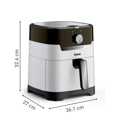 Tefal - Heteluchtfriteuse 4,2 l EASY FRY&GRILL 2-in-1 1550W/230V RVS