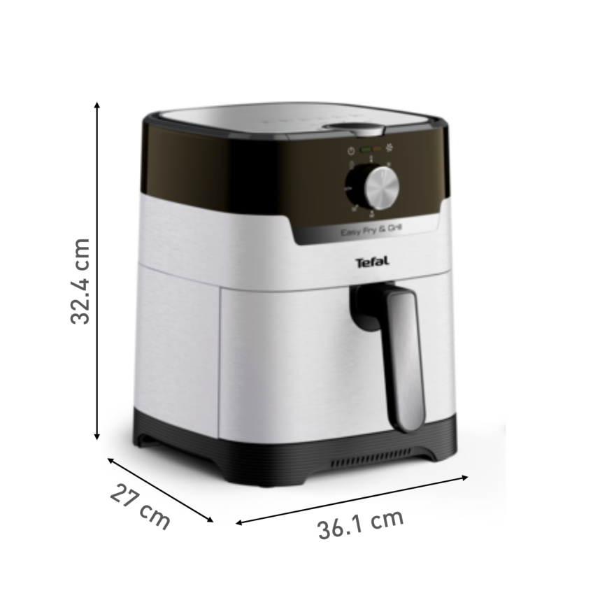 Tefal - Heteluchtfriteuse 4,2 l EASY FRY&GRILL 2-in-1 1550W/230V RVS