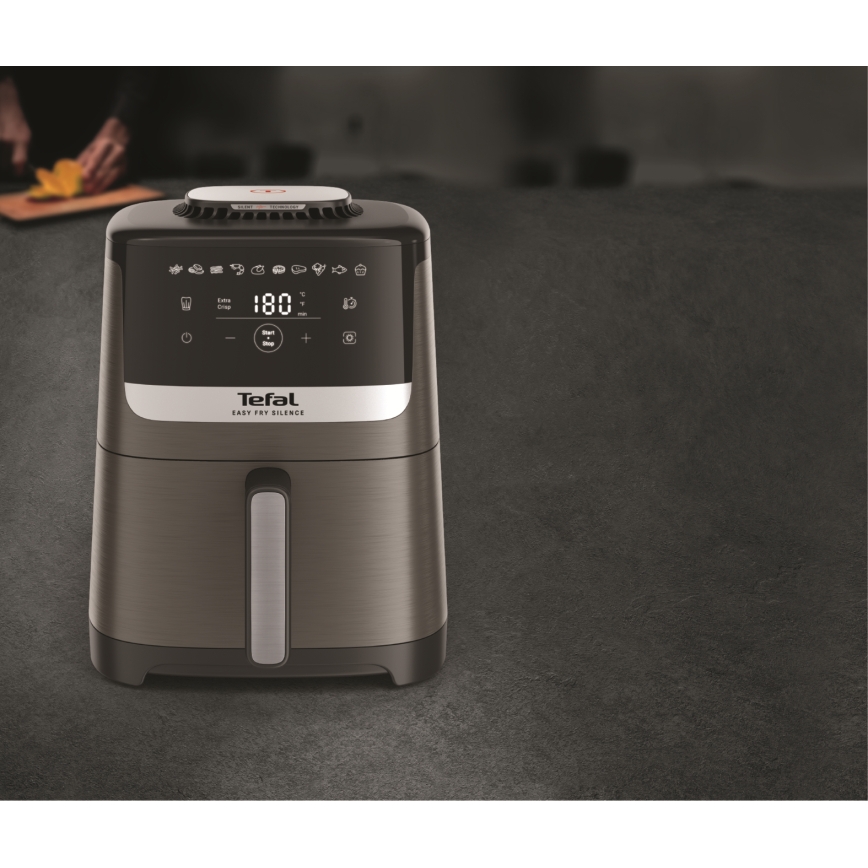 Tefal - Heteluchtfriteuse 5 l EASY FRY SILENCE COAL 1400-1670W/230V