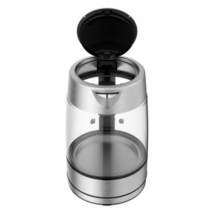 Tefal - Ketel GLASS 1,7 l  2200W/230V mat chroom