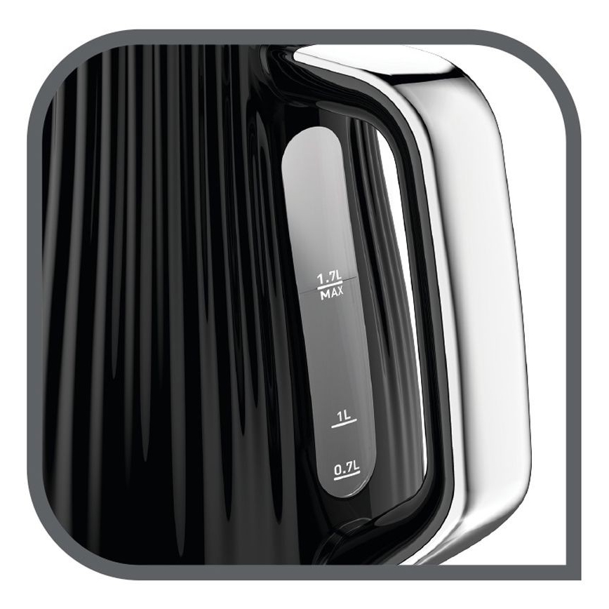 Tefal - Ketel LOFT 1,7 l 2400W/230V zwart