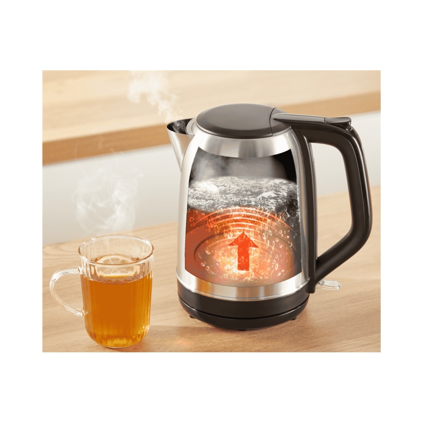Tefal - Ketel SUBITO 1,7l 2400W/230V roestvrij/zwart