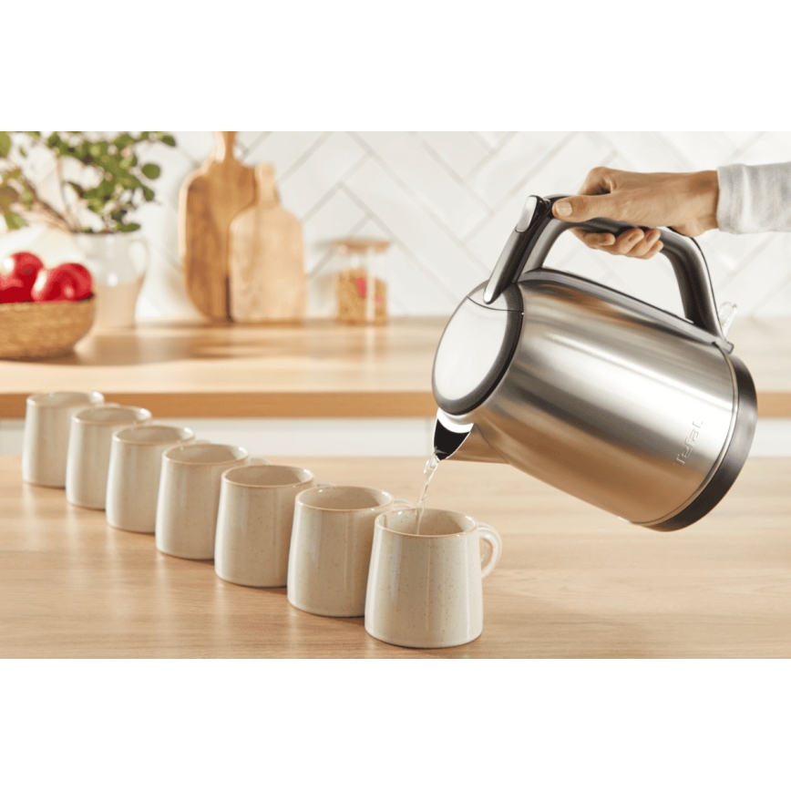Tefal - Ketel SUBITO 1,7l 2400W/230V roestvrij/zwart