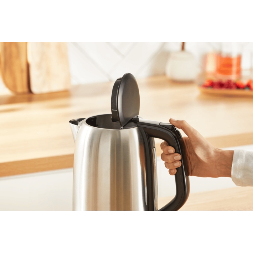 Tefal - Ketel SUBITO 1,7l 2400W/230V roestvrij/zwart