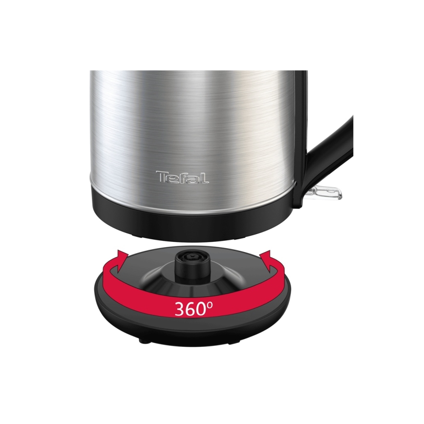 Tefal - Ketel SUBITO 1,7l 2400W/230V roestvrij/zwart