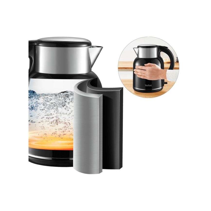 Tefal - Ketel THERMO PROTECT XL 1,9l 1650W/230V roestvrij/zwart