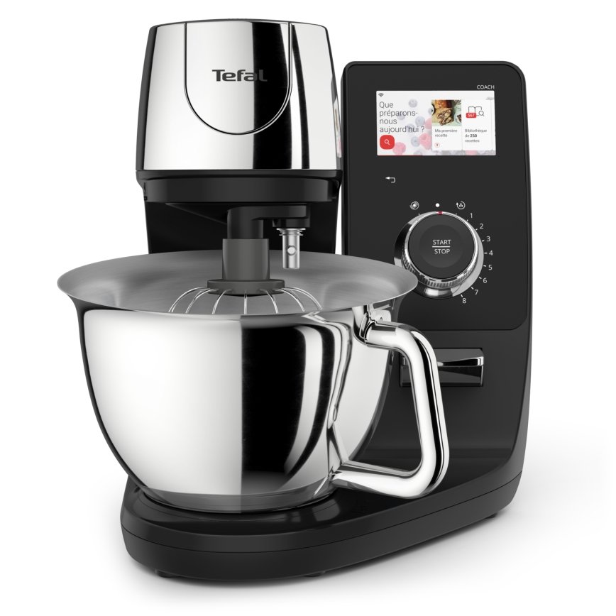 Tefal - Keukenmachine met weegschaal I-COACH TOUCH 1200W/230V roestvrij staal