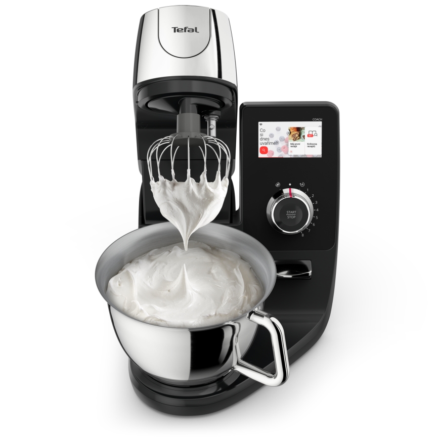 Tefal - Keukenmachine met weegschaal I-COACH TOUCH 1200W/230V roestvrij staal