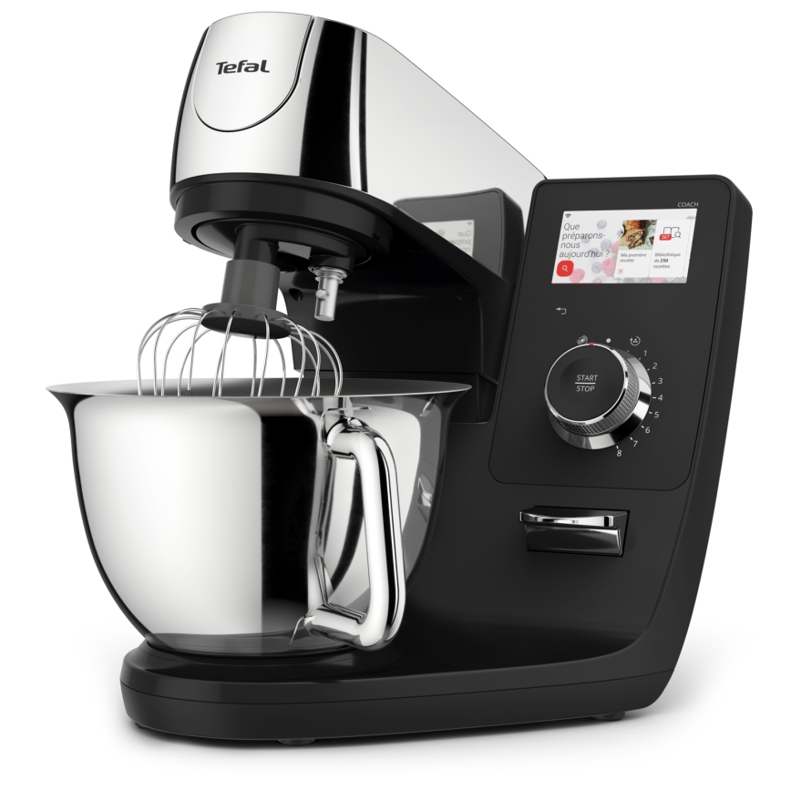 Tefal - Keukenmachine met weegschaal I-COACH TOUCH 1200W/230V roestvrij staal