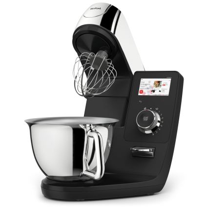 Tefal - Keukenmachine met weegschaal I-COACH TOUCH 1200W/230V roestvrij staal
