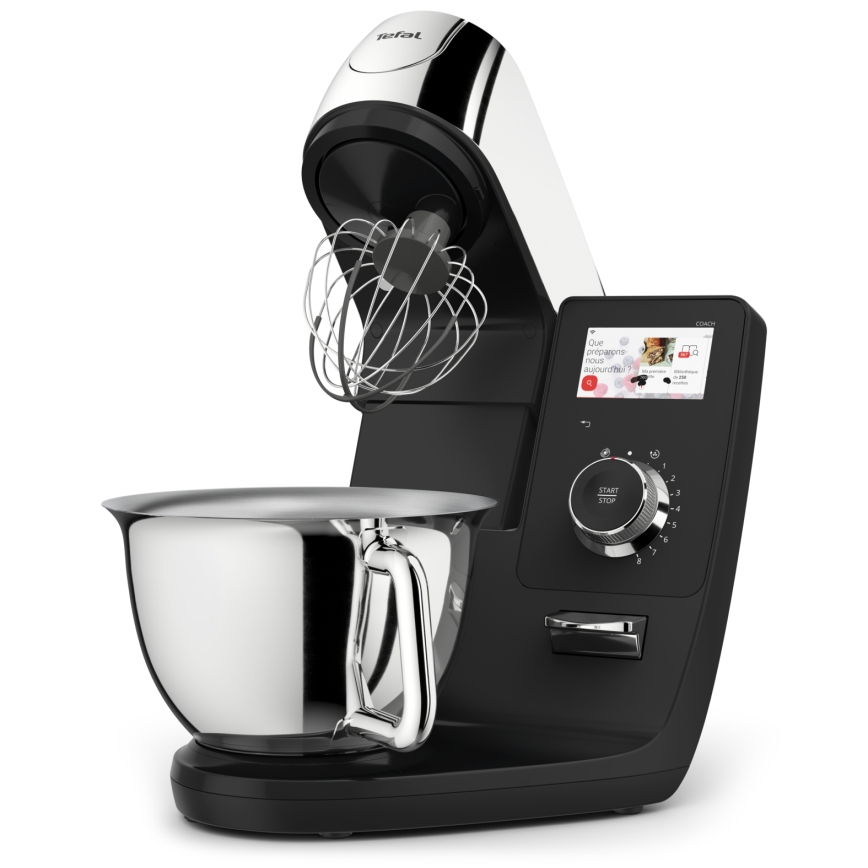 Tefal - Keukenmachine met weegschaal I-COACH TOUCH 1200W/230V roestvrij staal