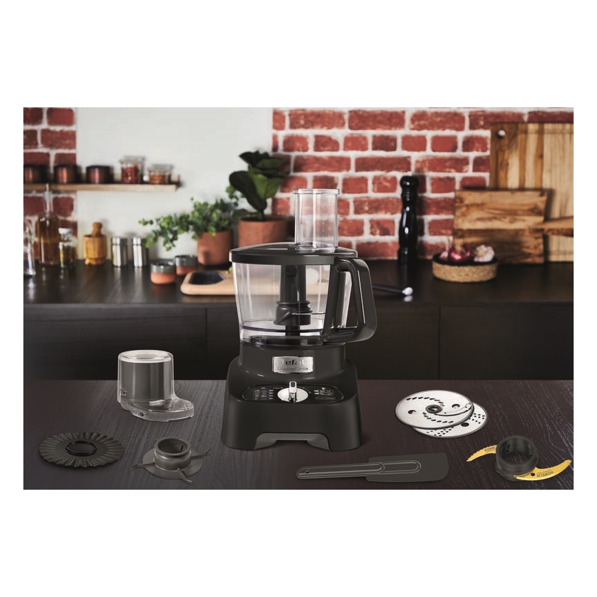 Tefal - Keukenrobot DOUBLE FORCE 1000W/230V zwart