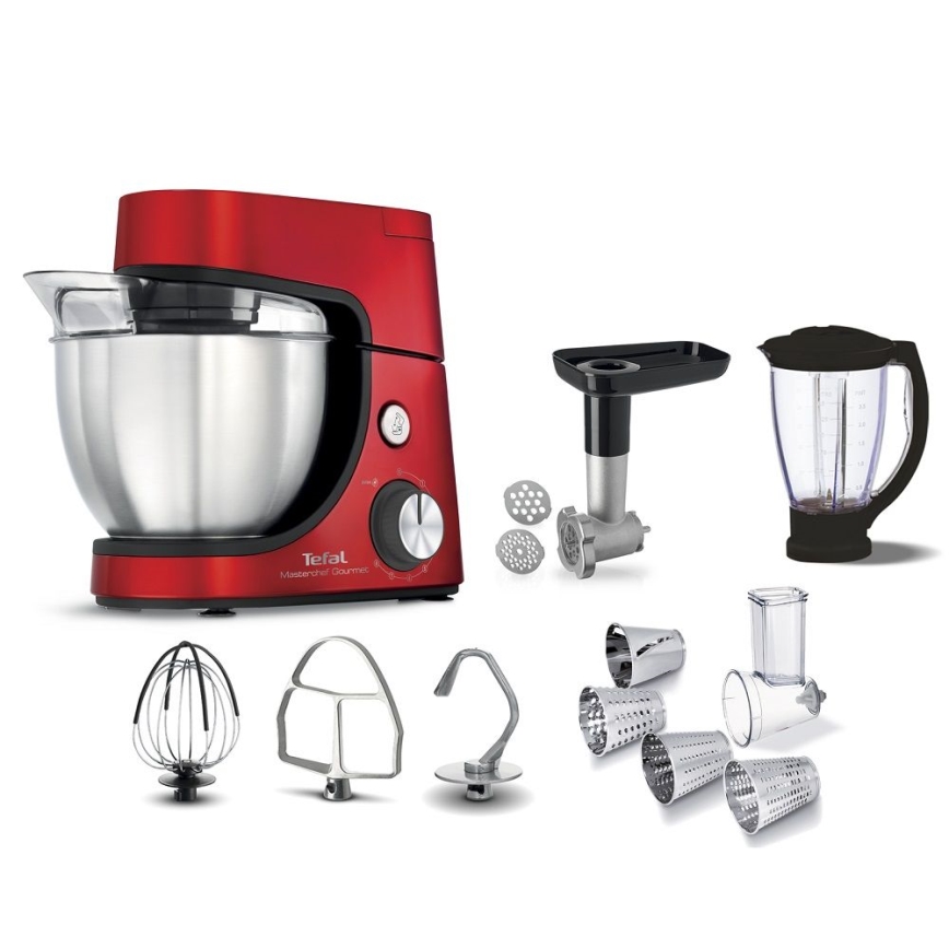 Tefal - Keukenrobot MASTERCHEF GOURMET 1100W/230V rood