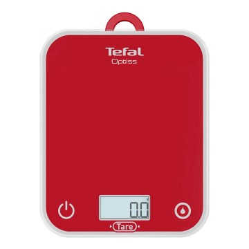 Tefal - Keukenweegschaal OPTISS 2xAAA rood
