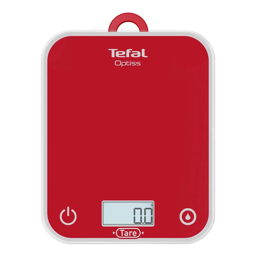 Tefal - Keukenweegschaal OPTISS 2xAAA rood