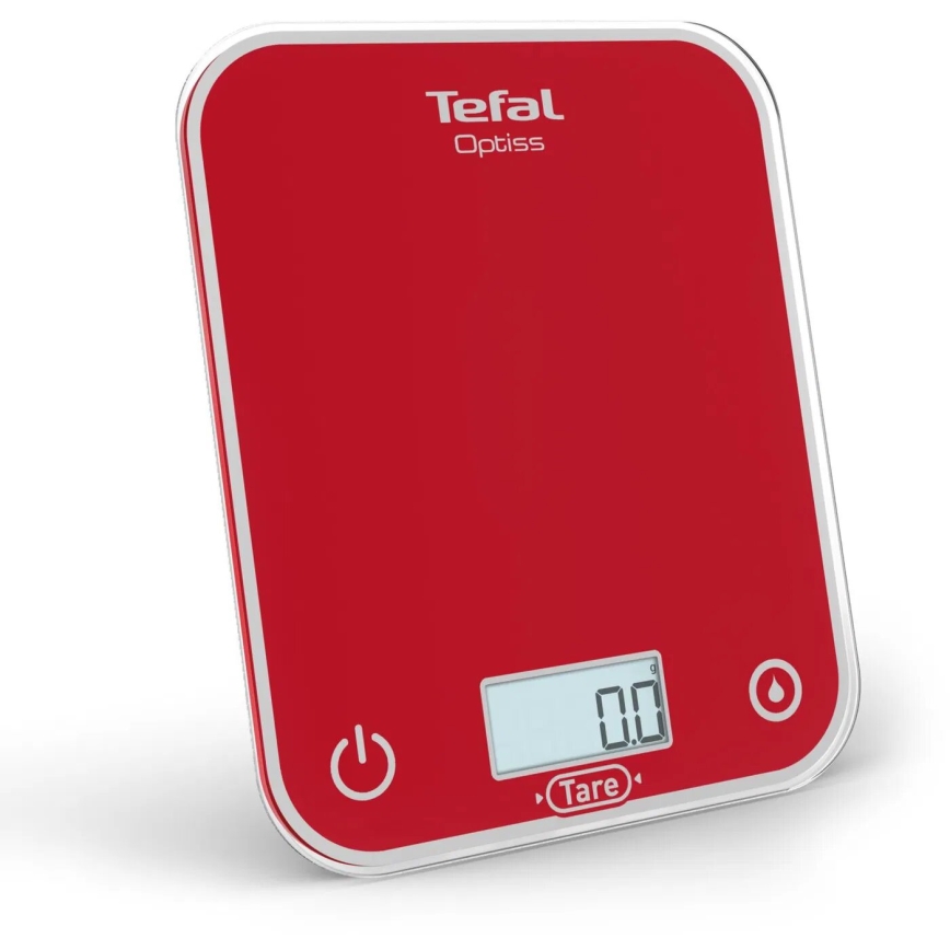 Tefal - Keukenweegschaal OPTISS 2xAAA rood