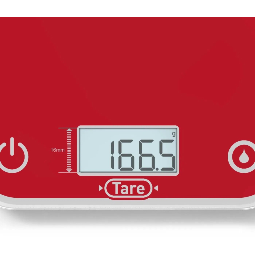 Tefal - Keukenweegschaal OPTISS 2xAAA rood