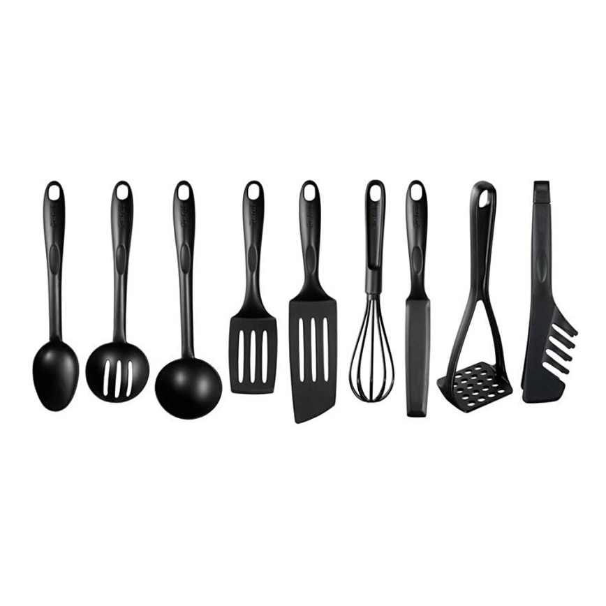 Tefal - Kit d'ustensiles de cuisine 9 pcs BIENVENUE noir