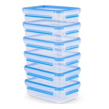 Tefal - Lot de 6 boîtes de conservation de 0,8 l MASTER SEAL FRESH, bleu