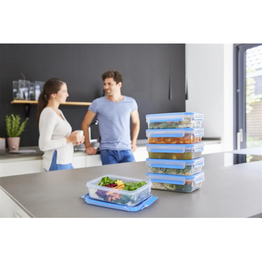 Tefal - Lot de 6 boîtes de conservation de 0,8 l MASTER SEAL FRESH, bleu
