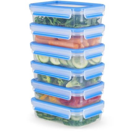 Tefal - Lot de 6 boîtes de conservation de 0,8 l MASTER SEAL FRESH, bleu