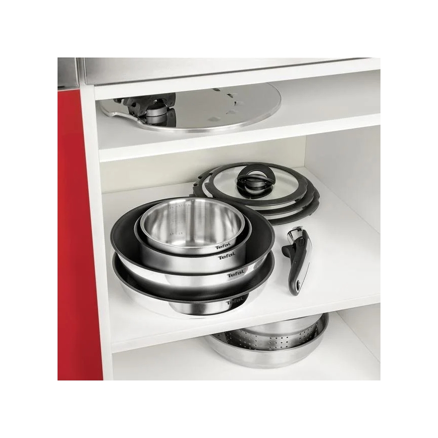 Tefal - LOT d'ustensiles de cuisine 10 pcs INGENIO EMOTION acier inoxydable