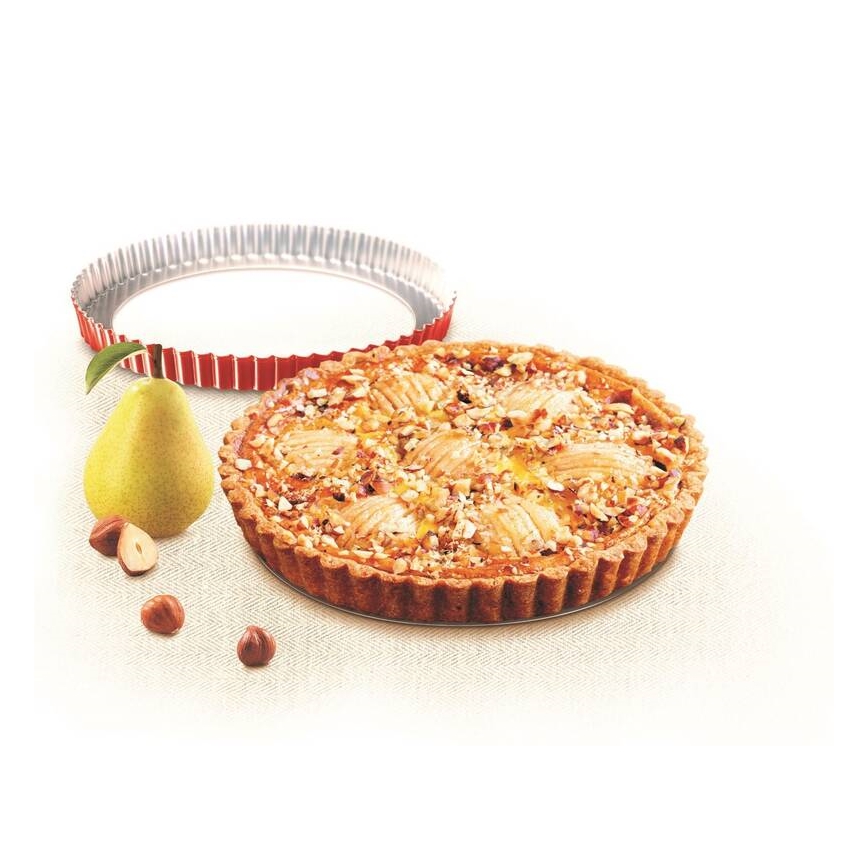 Tefal - Moule à gâteau avec base amovible DELIBAKE 28 cm rouge
