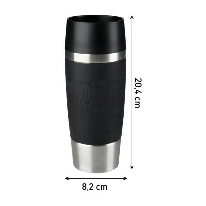 Tefal - Mug de voyage 360 ml TRAVEL MUG acier inoxydable/noir