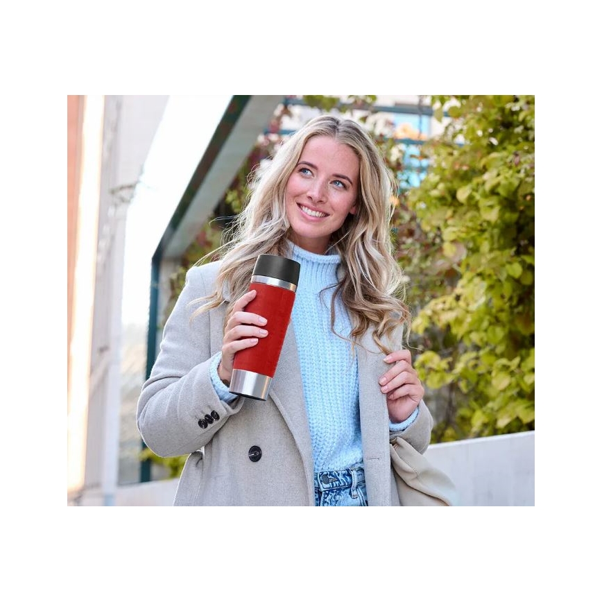 Tefal - Mug de voyage 500 ml TRAVEL MUG acier inoxydable/rouge