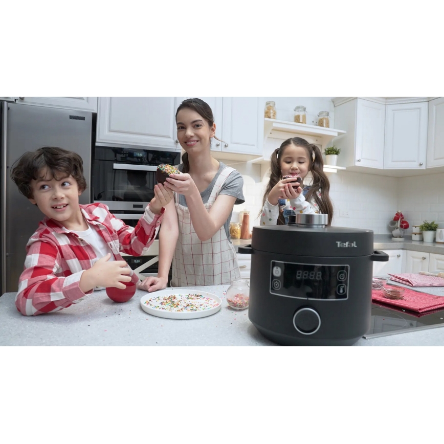 Tefal - Multifunctionele elektrische kookpan TURBO CUISINE 4,8 l 1090W/230V zwart