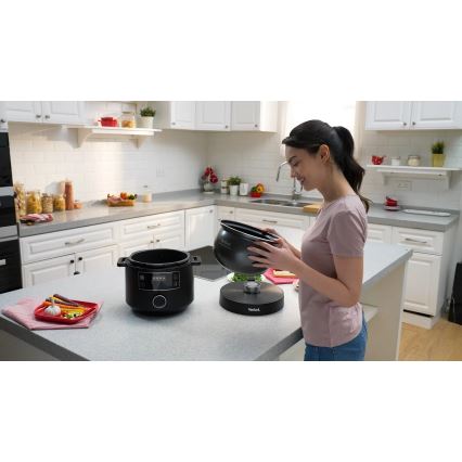 Tefal - Multifunctionele elektrische kookpan TURBO CUISINE 4,8 l 1090W/230V zwart
