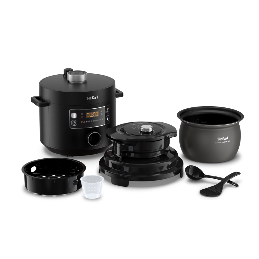 Tefal - Multifunctionele elektrische snelkookpan 7,6 l 1200 W/230 V zwart