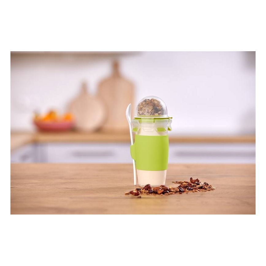 Tefal - Pot de yaourt avec cuillère 0,45 l MASTER SEAL TO GO vert