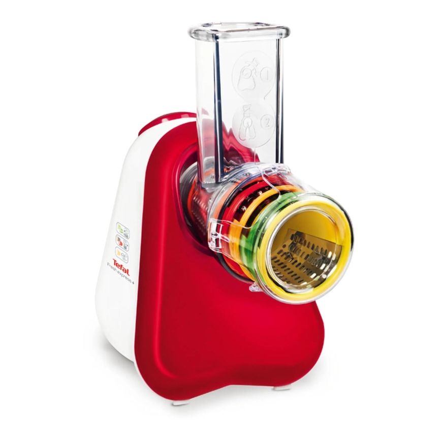Tefal - Rasp en snijder FRESH EXPRESS PLUS 200W/230V rood/wit