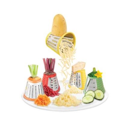 Tefal - Rasp en snijder FRESH EXPRESS PLUS 200W/230V rood/wit