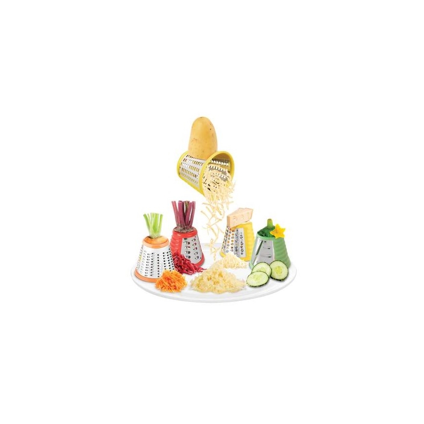 Tefal - Rasp en snijder FRESH EXPRESS PLUS 200W/230V rood/wit