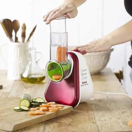 Tefal - Rasp en snijder FRESH EXPRESS PLUS 200W/230V rood/wit