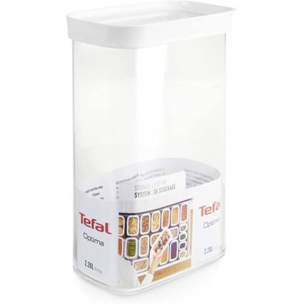 Tefal - Récipient alimentaire 2,2 l OPTIMA blanc/transparent