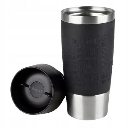 Tefal - Reismok 360 ml TRAVEL MUG roestvrij/zwart