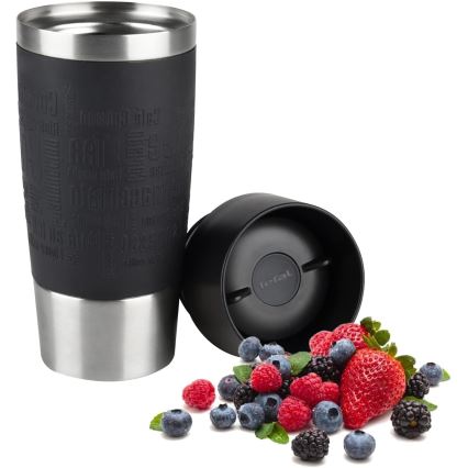 Tefal - Reismok 360 ml TRAVEL MUG roestvrij/zwart